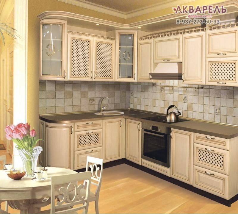 кухня угловая в пленке пвх с патиной в Саранске