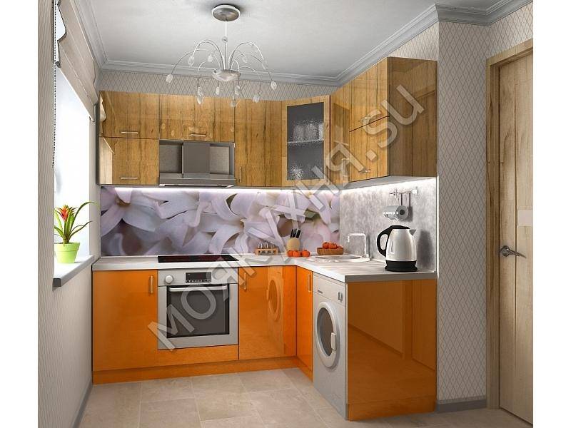 яркая угловая кухня в Саранске