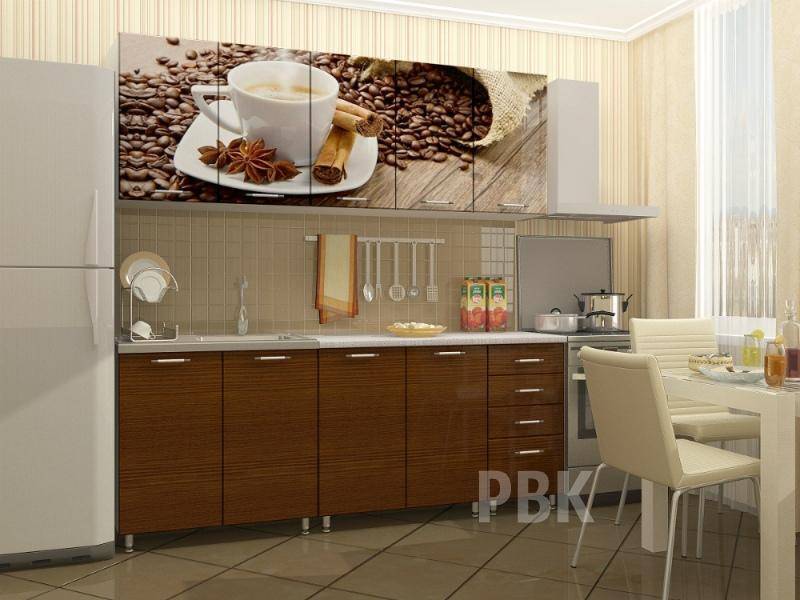 кухонный гарнитур с фотопечатью кофе в Саранске