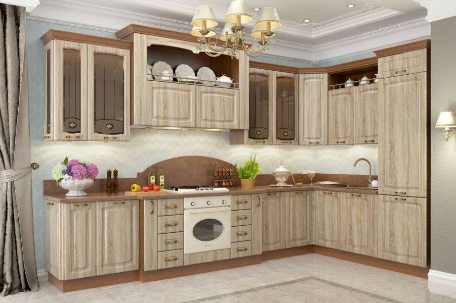 классическая кухня равенна на заказ в цвете мокко в Саранске
