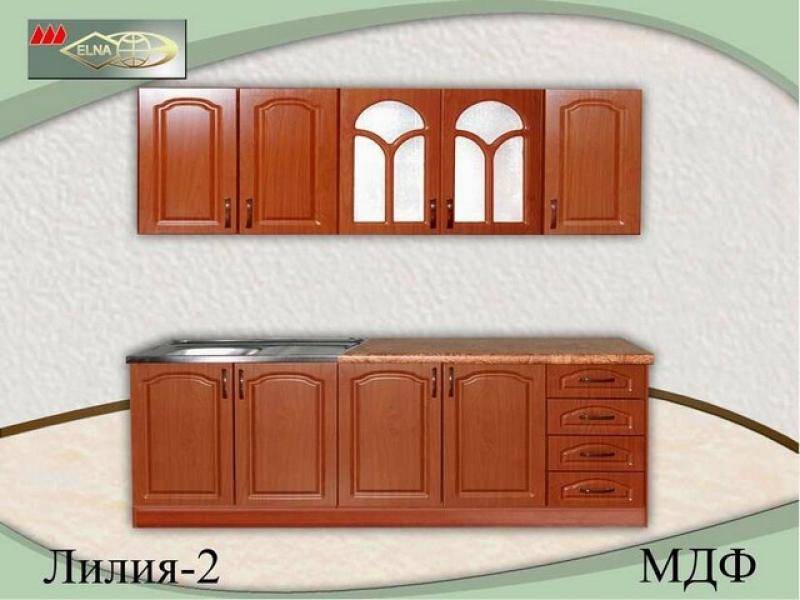кухня прямая лилия 2 (мдф) в Саранске