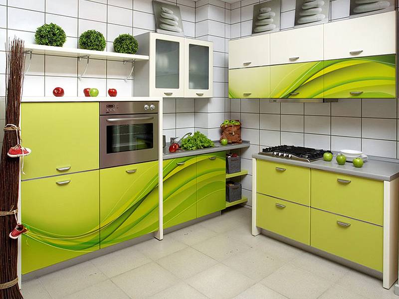 кухонный гарнитур угловой 8 фотопечать в Саранске