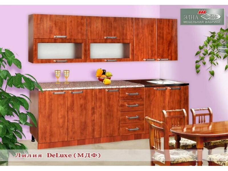 кухня прямая лилия deluxe (мфд) в Саранске