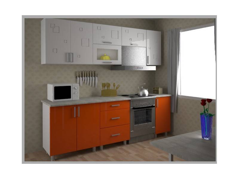 кухонный гарнитур прямой orange в Саранске