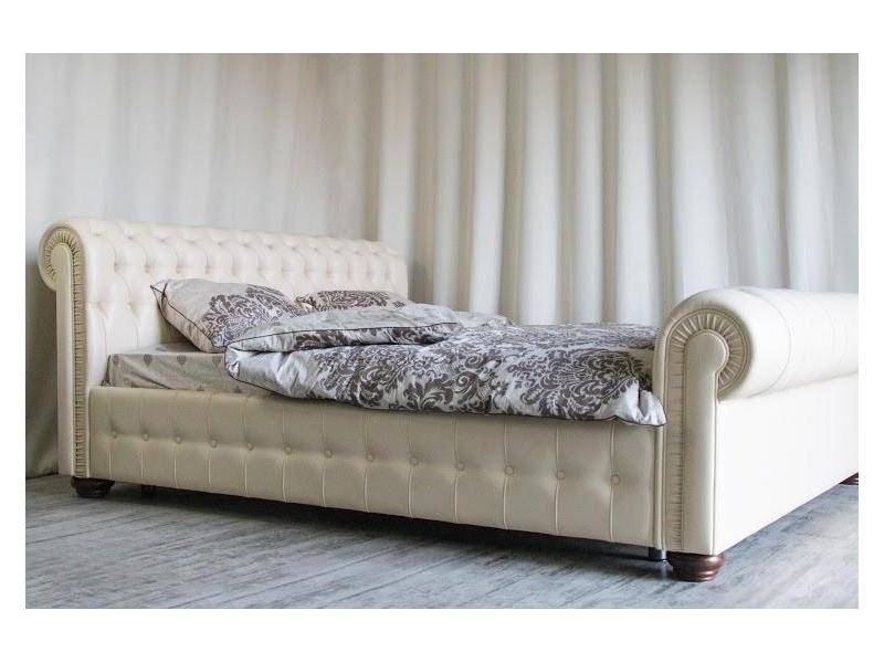 белая двуспальная кровать chesterfield в Саранске