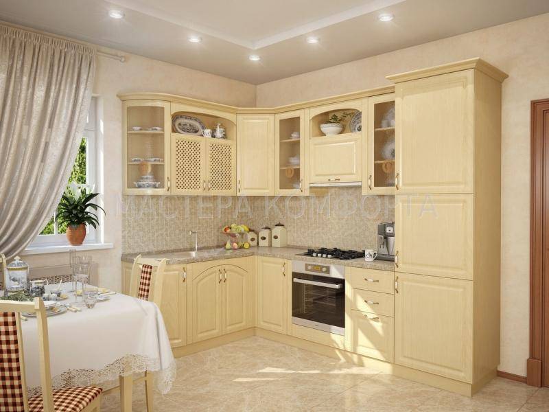 кухня мдф пвх классика юлия лайт в Саранске