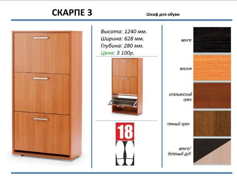 шкаф для обуви скарпе 3 в Саранске
