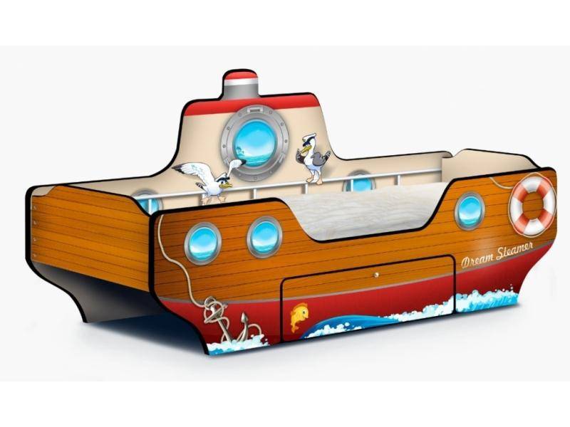 кровать - пароходик dream steamer коричневый в Саранске