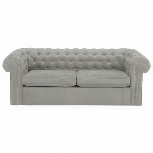 диван chesterfield прямой светло-серый в Саранске