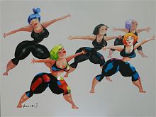 картина маслом аэробика в Саранске