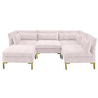 диван zara sectional угловой розовый в Саранске