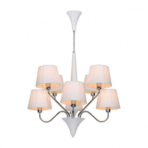 подвесная люстра arte lamp a1528lm-8wh белая в Саранске