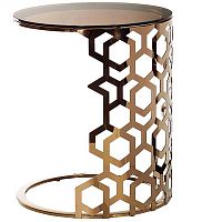 стол приставной gold circle 50x50х60 коричневый, золотой в Саранске