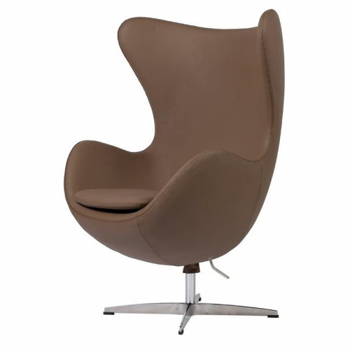 кресло egg chair кожа коричневое в Саранске