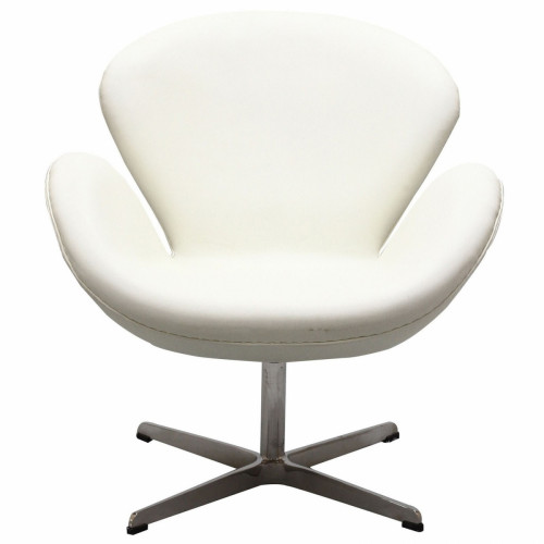 кресло swan chair экокожа белое в Саранске