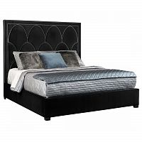 кровать двуспальная 180х200 черная petals queen в Саранске