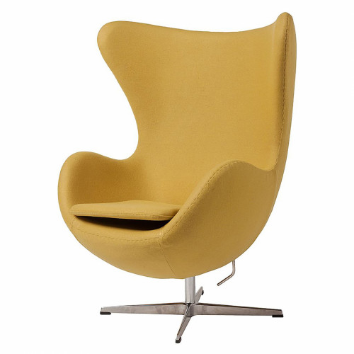 кресло egg chair кашемир желтое в Саранске