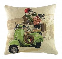 подушка с картинкой scooter dogs green в Саранске