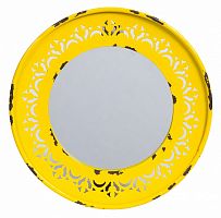 зеркало круглое металлическое желтое fiesta yellow в Саранске