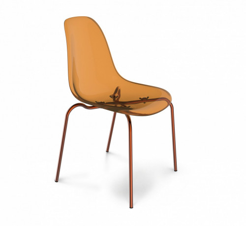 стул dsr прозрачный кофейный s30 (eames style) в Саранске