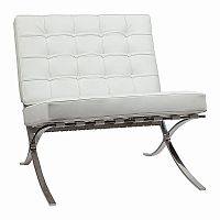кресло barcelona chair экокожа белое в Саранске