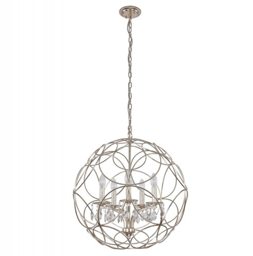 подвесная люстра crystal lux aria sp5 silver в Саранске