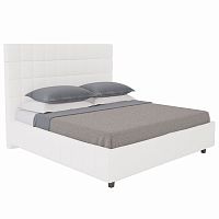кровать подростковая с мягкой спинкой 140х200 белая shining modern в Саранске