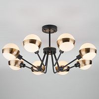 потолочная люстра eurosvet jasper 70093/8 черная белая в Саранске
