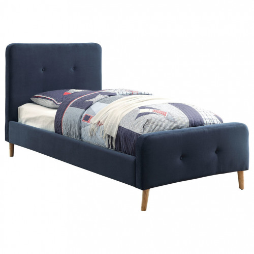 кровать button tufted flannelette navy 90х200 в Саранске