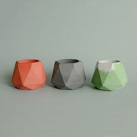 подсвечник из бетона серый eco линту, 6 см в Саранске