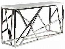 консоль geometric 180x50x90 хром, белая столешница в Саранске