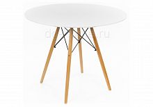 стол деревянный eames style 90 см белый в Саранске