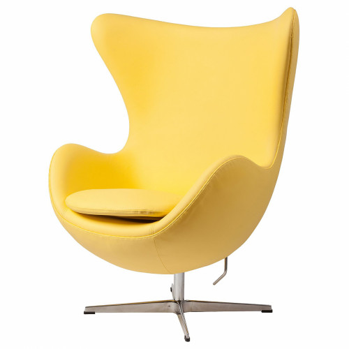 кресло egg chair кожа желтое в Саранске