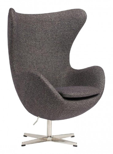 кресло egg chair кашемир серое в Саранске