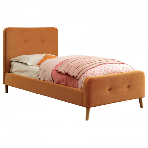 кровать button tufted flannelette orange 90х200 в Саранске