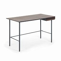 стол mahon desk ореховый шпон, mdf матовый графит в Саранске