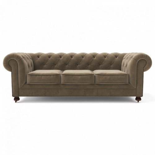 диван chesterfield lux трехместный прямой бежевый в Саранске