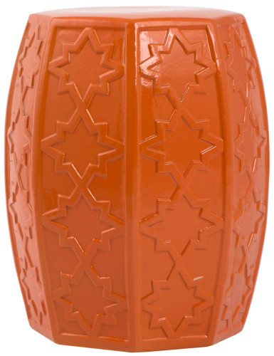 керамический столик-табурет garden stool оранжевый в Саранске
