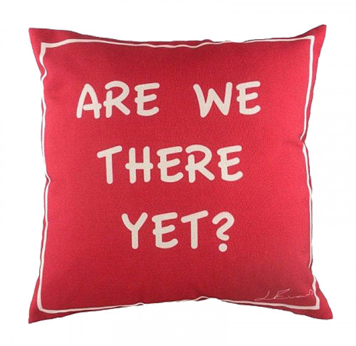подушка с надписью are we there yet? в Саранске