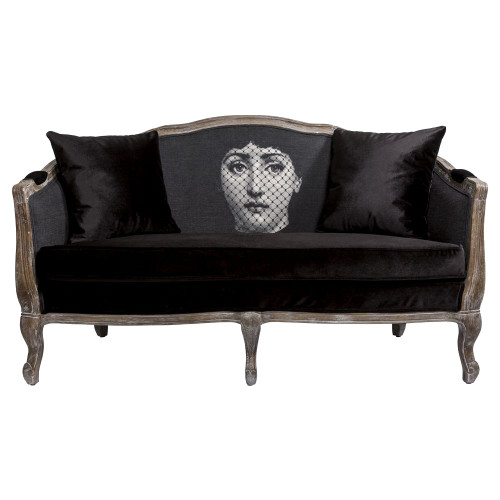 диван «вуаль» fornasetti прямой черный в Саранске