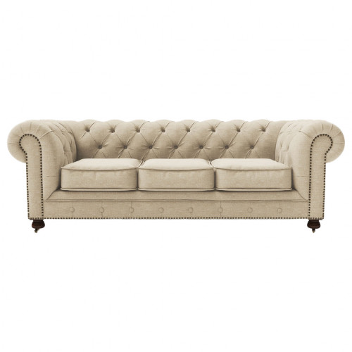 диван chesterfield lux трехместный прямой кремовый в Саранске