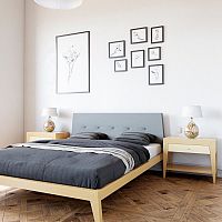 кровать двуспальная деревянная 180x200 светло-коричневая fly soft в Саранске