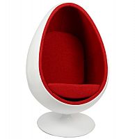 кресло ovalia egg style chair красное в Саранске