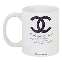 кружка с рисунком drink champagne. coco chanel в Саранске