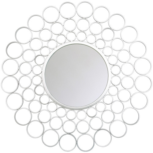 зеркало серебряное круглое в раме георгина в Саранске