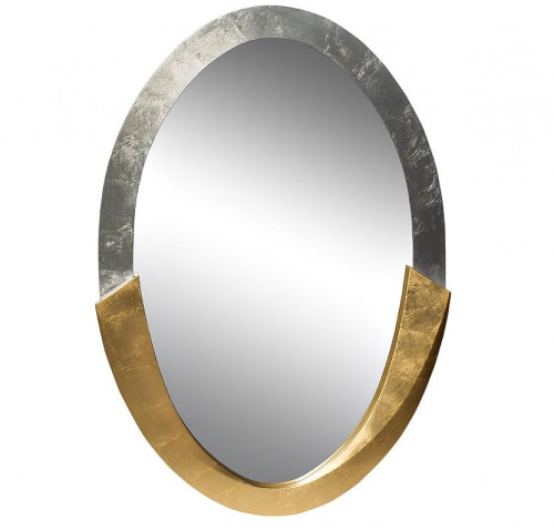 овальное зеркало настенное золото с серебром art-fm 114х81 см в Саранске
