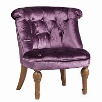 кресло sophie tufted slipper chair микровелюр фиолетовое в Саранске