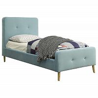 кровать button tufted flannelette blue 140х200 в Саранске