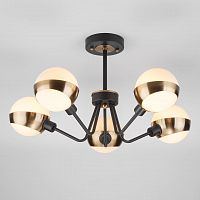 потолочная люстра eurosvet jasper 70093/5 черная белая в Саранске