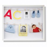 панно с зажимами для 12 фотографий clothesline белое в Саранске